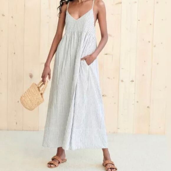 Jenni Kayne Dresses & Skirts - Jenni Kayne‎ Cove Maxi Dress White with Navy Stripe Size XS